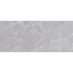 Flat lay of Lithos Grey tile showing detailed white veining on a soft grey stone-like texture.