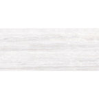 Detailed view of the Marlon White tile showcasing its white tones and natural travertine-style veining.