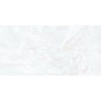 Misty White Onyx Gloss Porcelain Tile 60x120cm white onyx marble effect tile with subtle beige veining luxury floor tile - tile face
