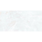 Misty White Onyx Gloss Porcelain Tile 60x120cm white onyx marble effect tile with subtle beige veining luxury floor tile - tile face