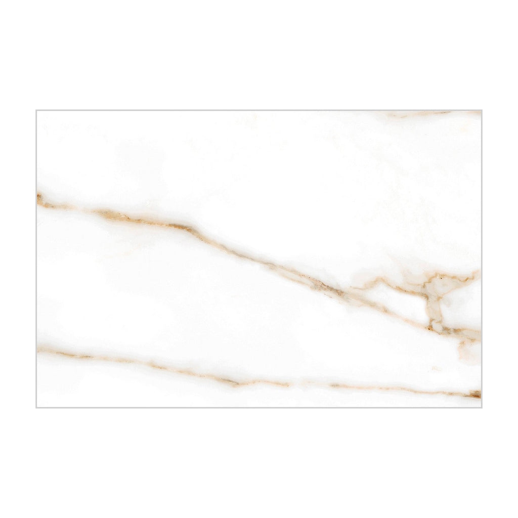 Navona Gold Polished Marble-Effect Porcelain Tile — tile face