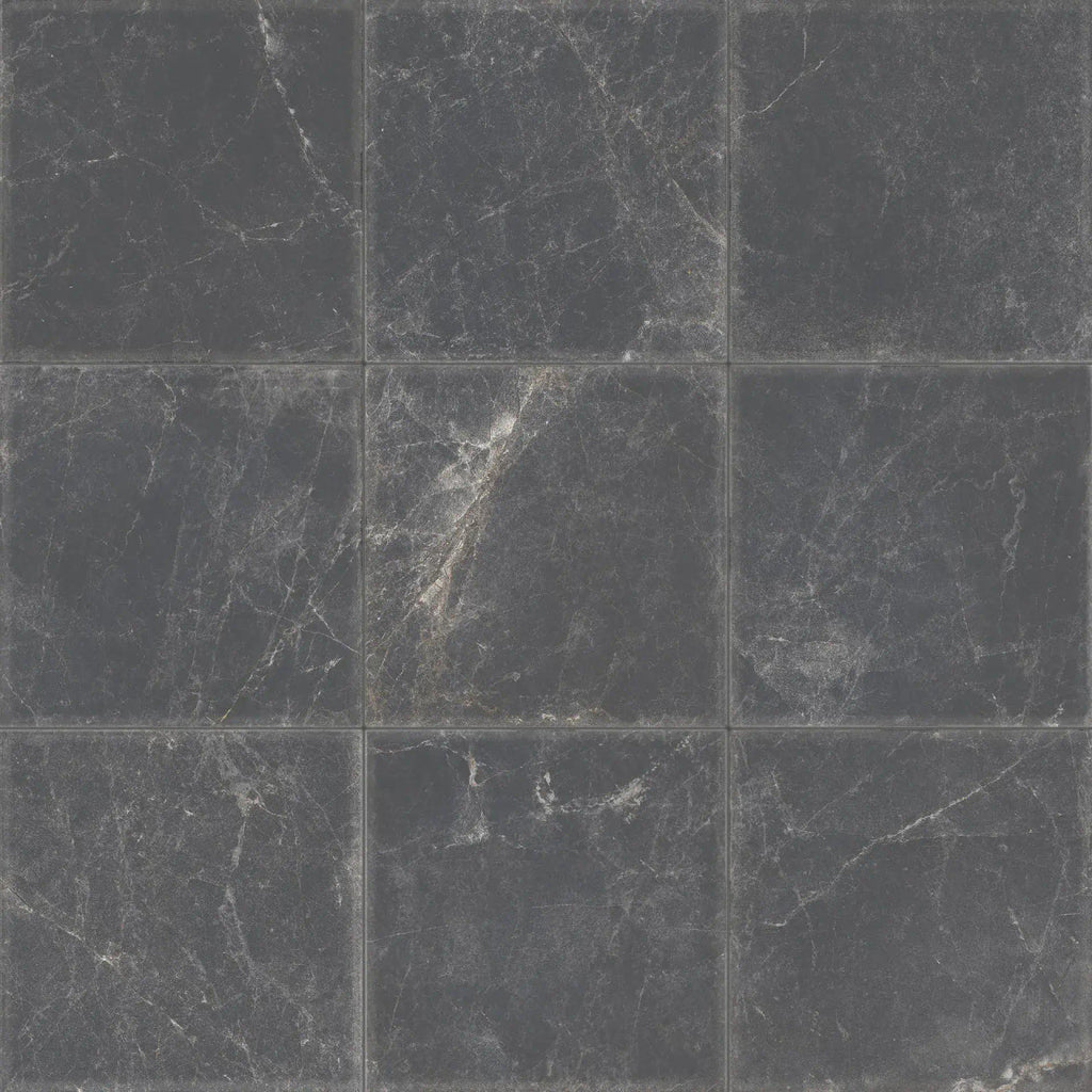 Grid view of multiple Noble Black tiles showing layout and natural variation in tone