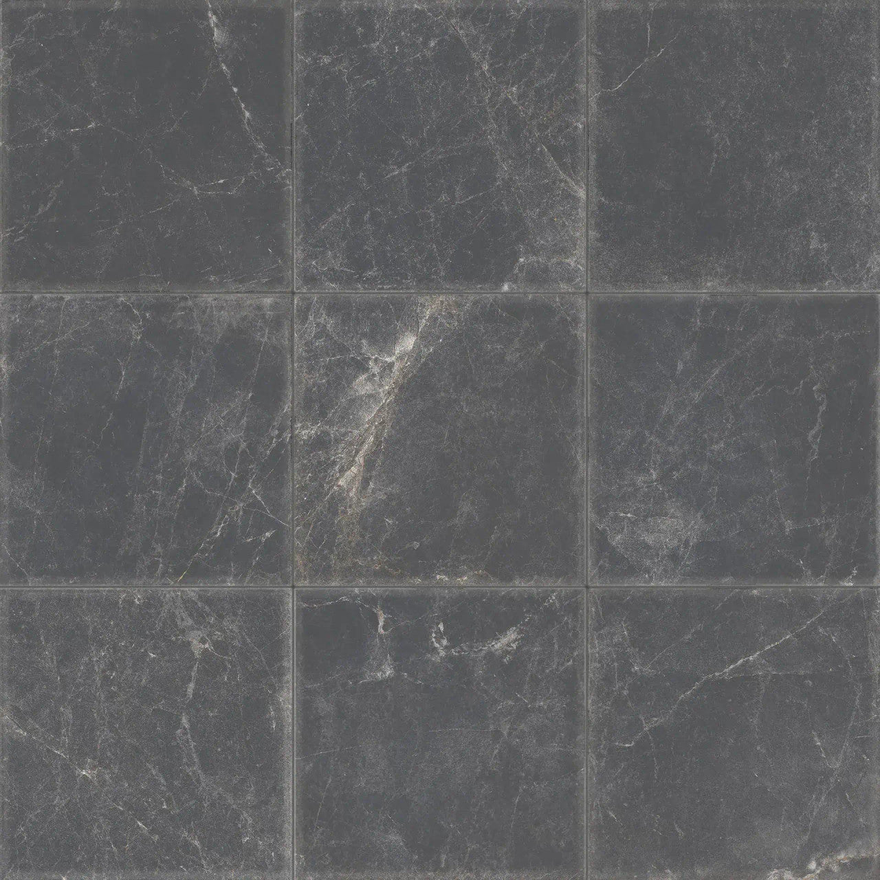 Grid view of multiple Noble Black tiles showing layout and natural variation in tone
