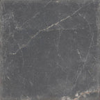 Close-up of a single Noble Black Matt Wall & Floor Tile showing marble-like veining