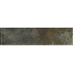 Zoomed-in image of Oceania Green tile showing unique crater effect in varied mossy green glaze.