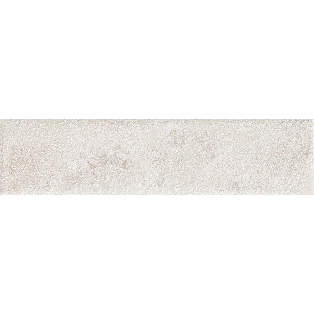 Glossy white body tile with light-reflecting finish and gently rippled surface texture.