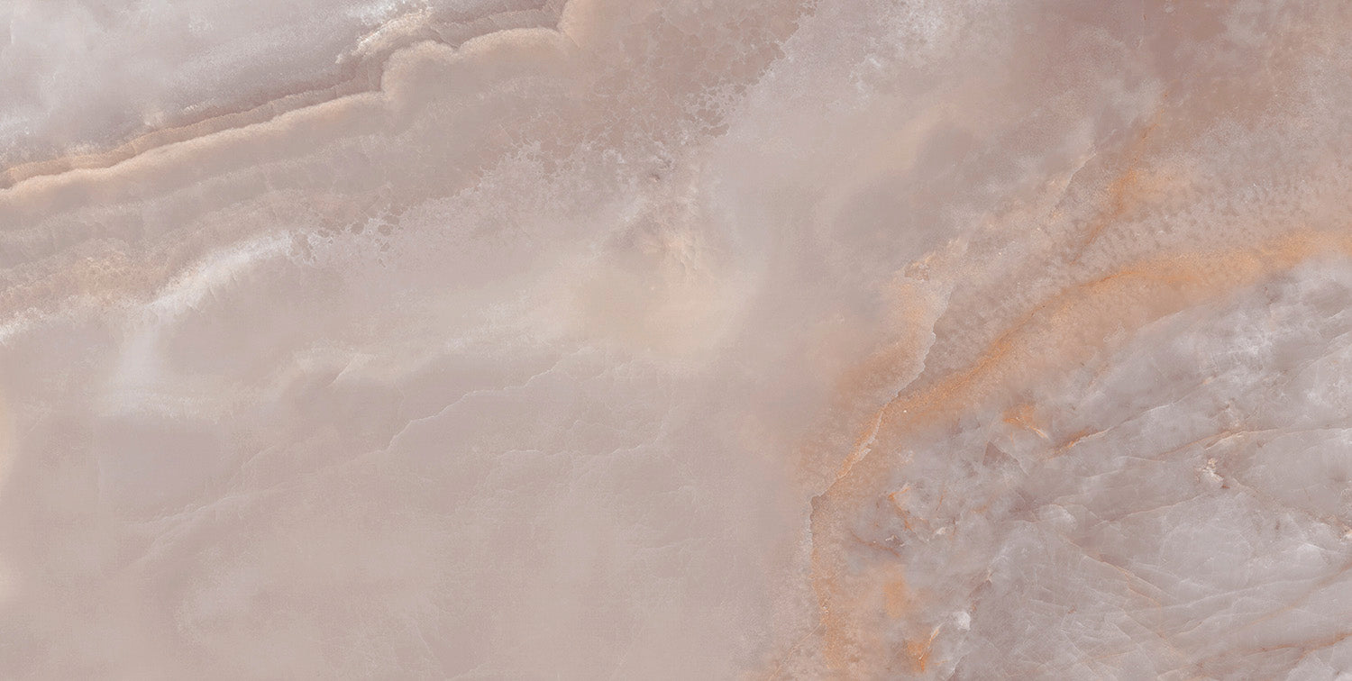 Opal Coral Super-Polished Onyx-Effect Porcelain Tile