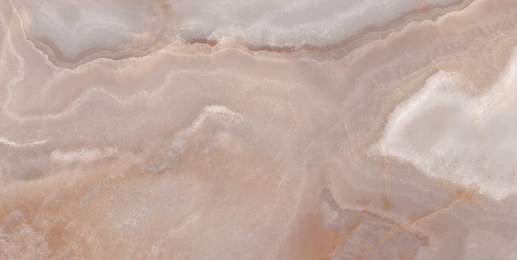 Opal Coral Super-Polished Onyx-Effect Porcelain Tile