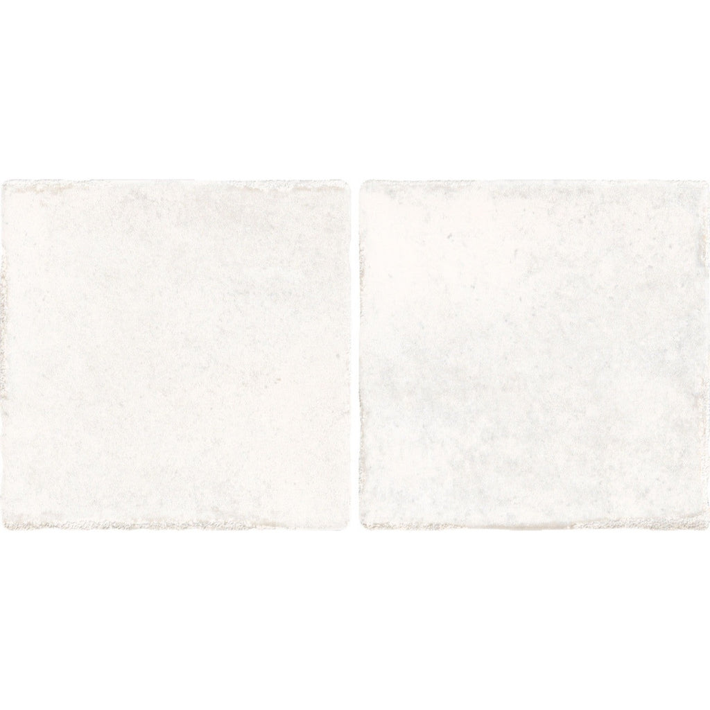 Pixel White Glossy Square Wall Tile 10cm x 20cm close-up showing subtle texture and smooth glazed finish
