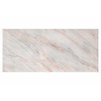 Prism Veins marble effect glossy porcelain tile 60x120cm with white background and soft warm colourful veining.