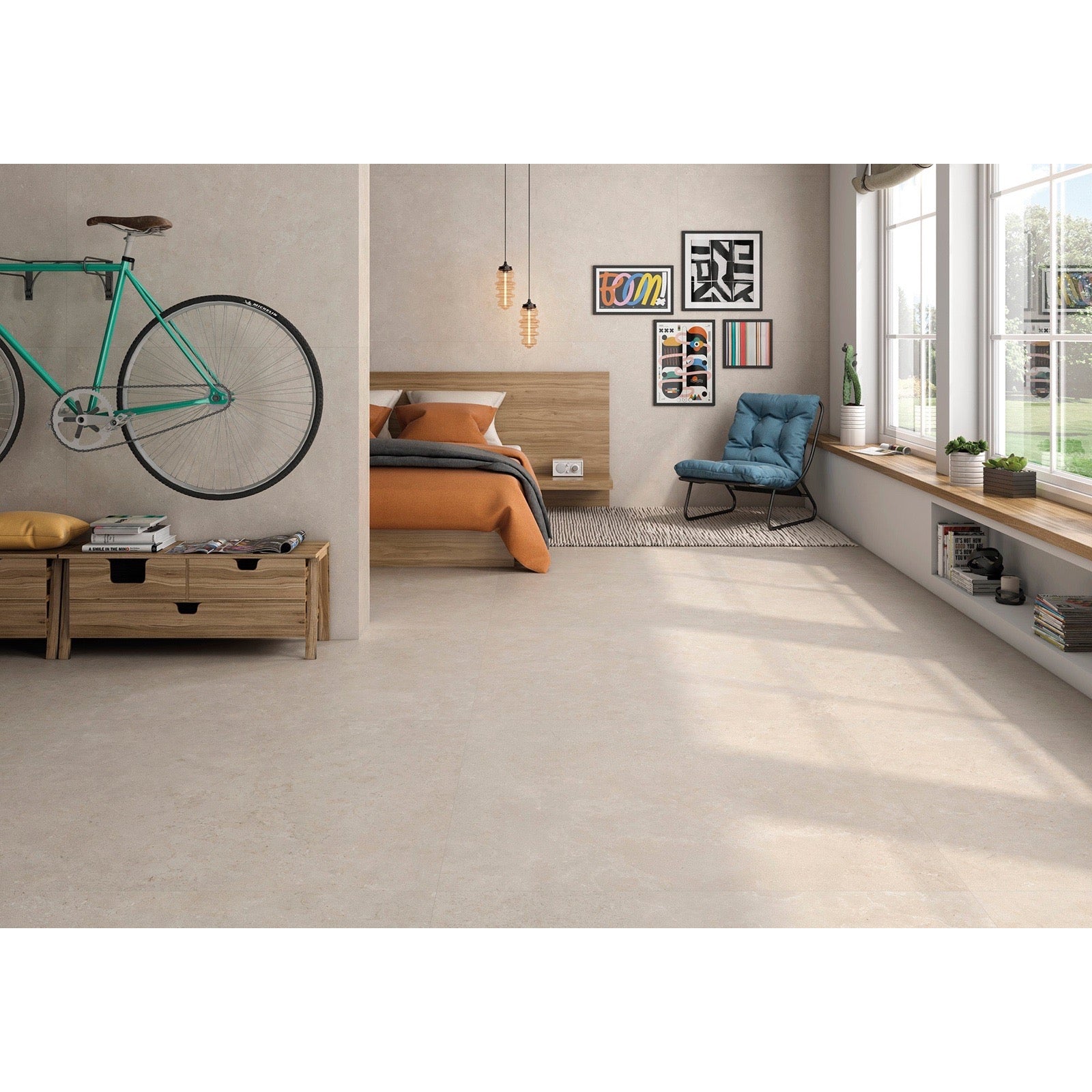 Provence Ivory Matt Stone-Effect Porcelain Tile