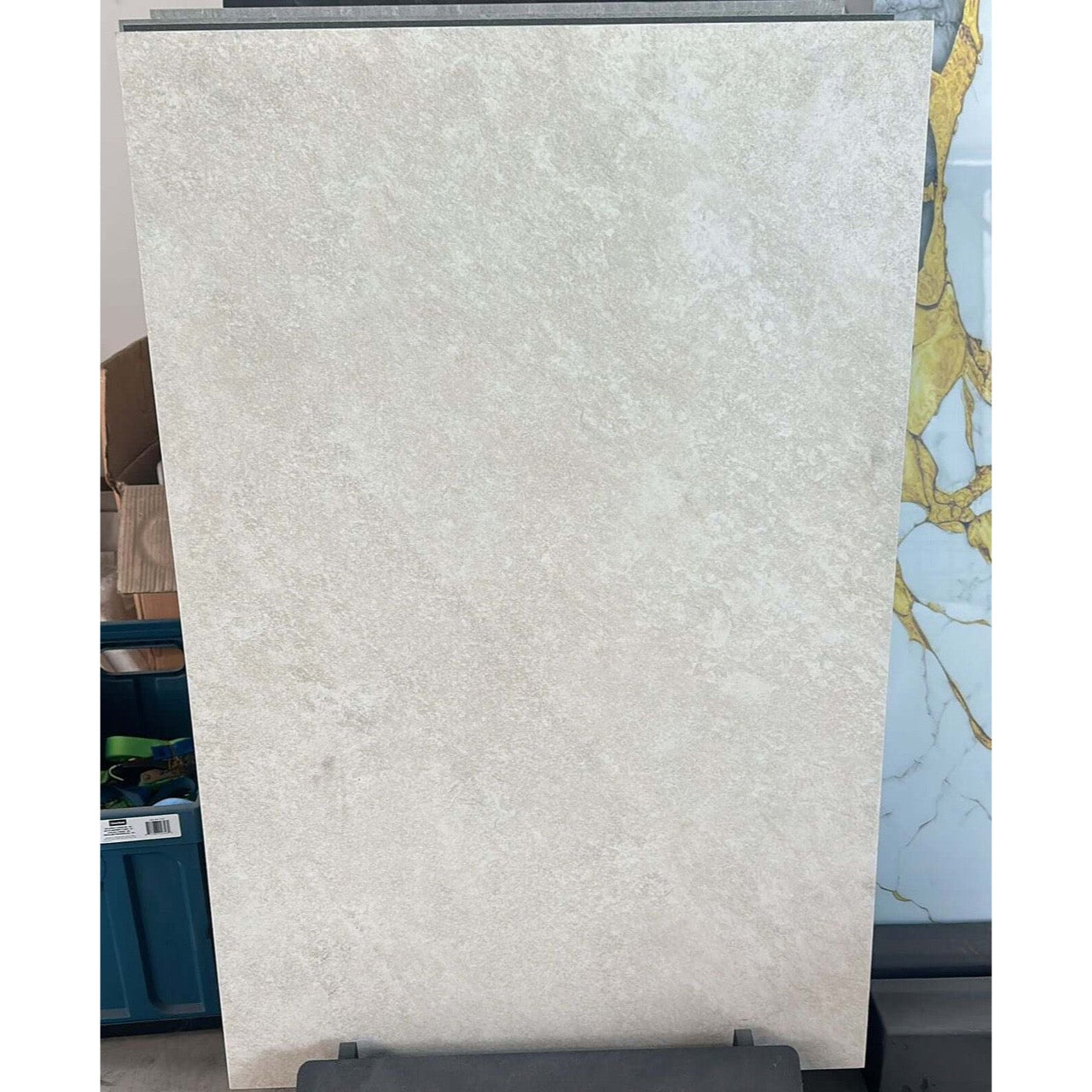 Windsor quartz porcelain paving slabs 900x600mm laid in garden