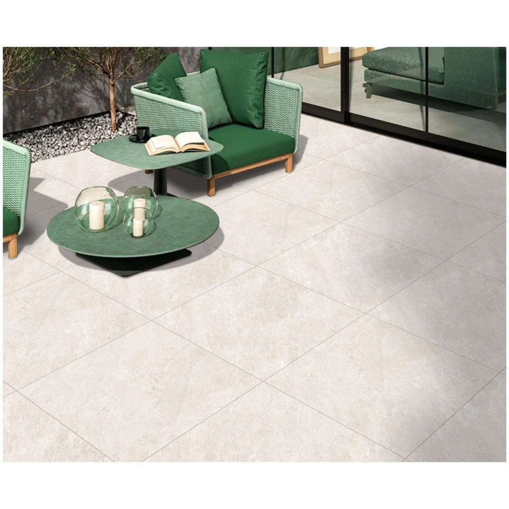 Close-up of quartz effect outdoor porcelain paving surface texture 900x600mm