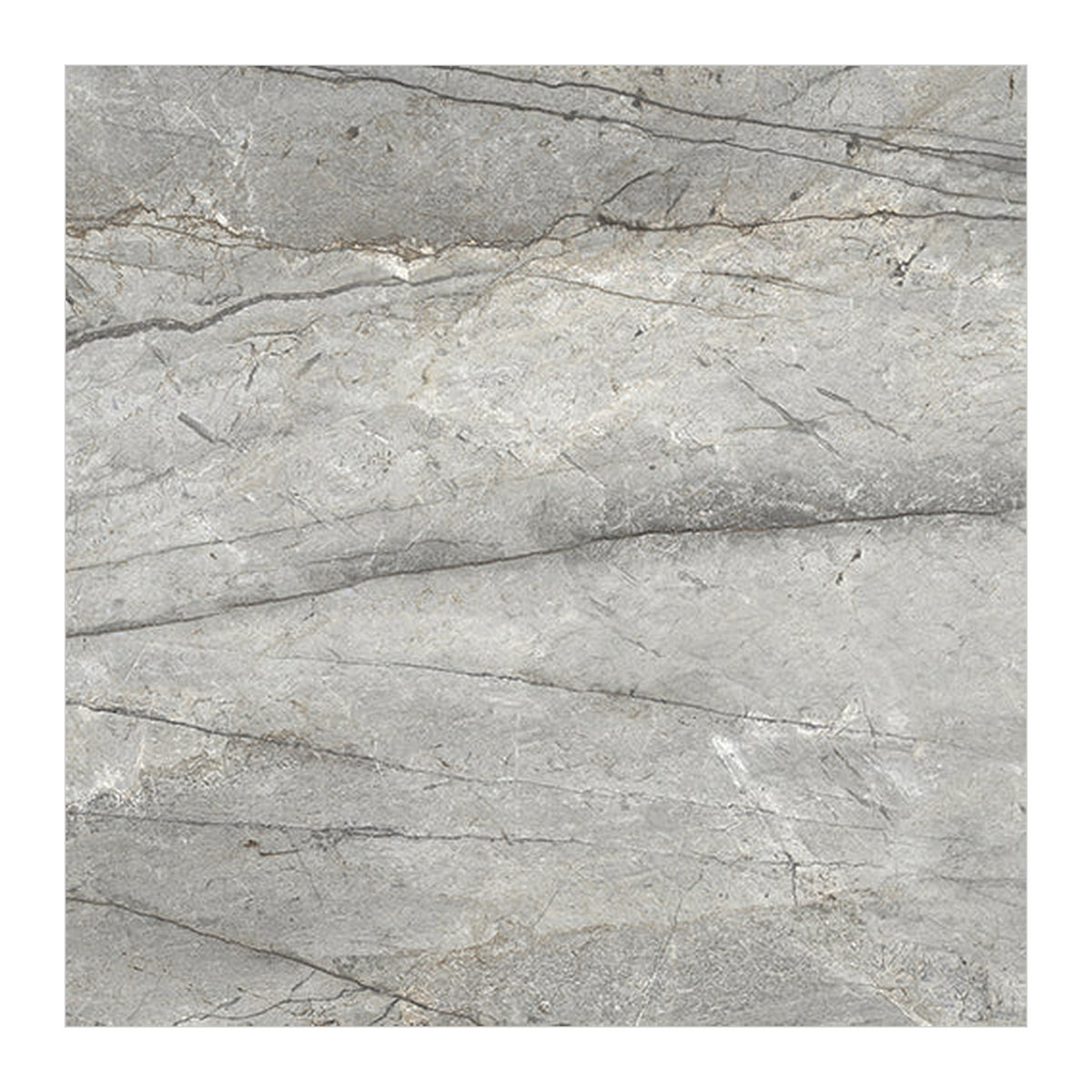 RAK Breccia Adige Grey Honed Marble-Effect Porcelain Slab 120x260cm — Clearance Pallet Deal — tile face