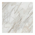 RAK Calacatta Gold White Polished Marble-Effect Porcelain Slab 120x240cm — Clearance Pallet Deal — tile face