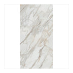 RAK Calacatta Gold White Polished Marble-Effect Porcelain Slab 120x240cm — Clearance Pallet Deal — tile face