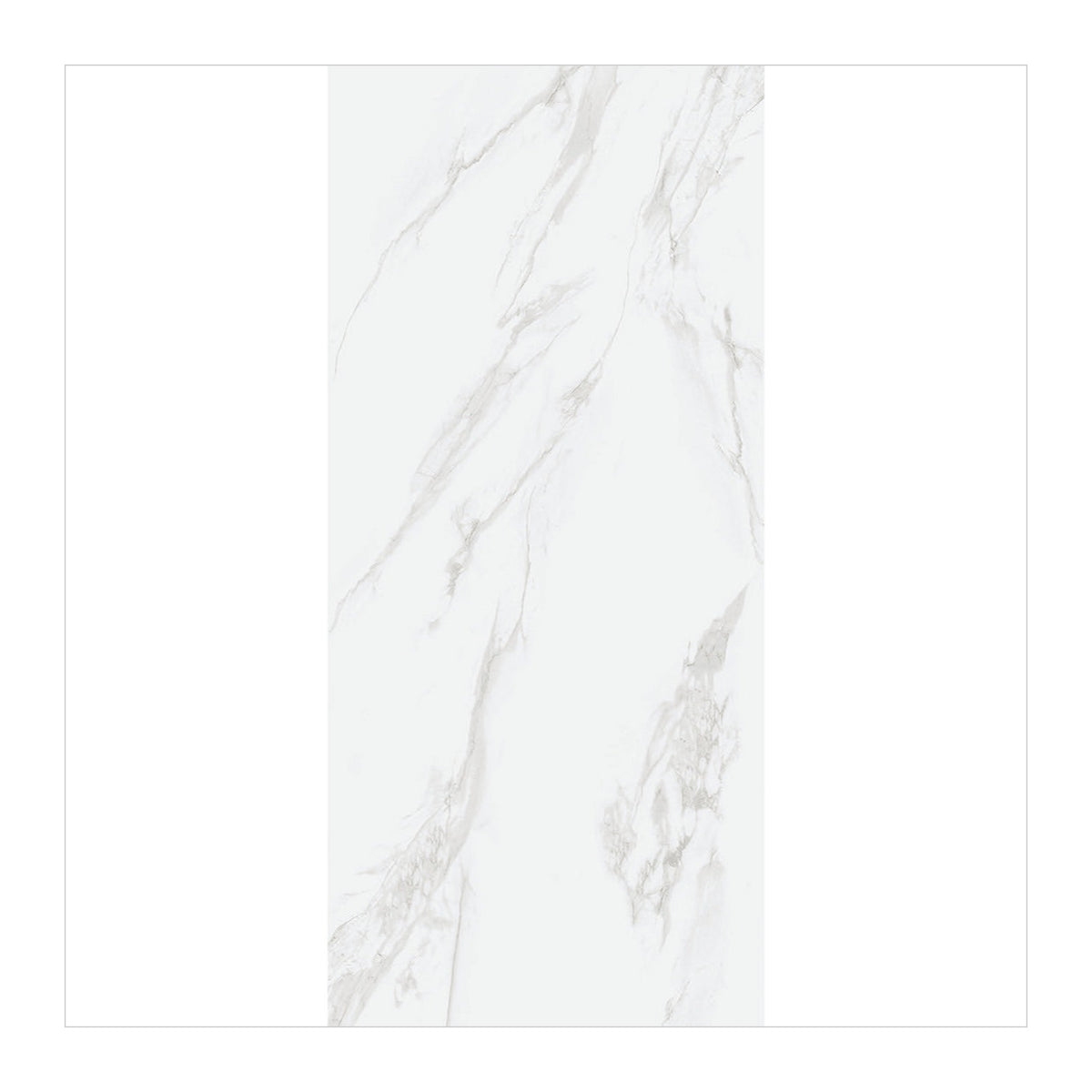 RAK Carrara Grey Matt Marble-Effect Porcelain Slab 120x260cm — Clearance Pallet Deal — tile face