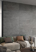 RAK Clay Stone Dark Grey Stone-Effect Porcelain Tile — room setting