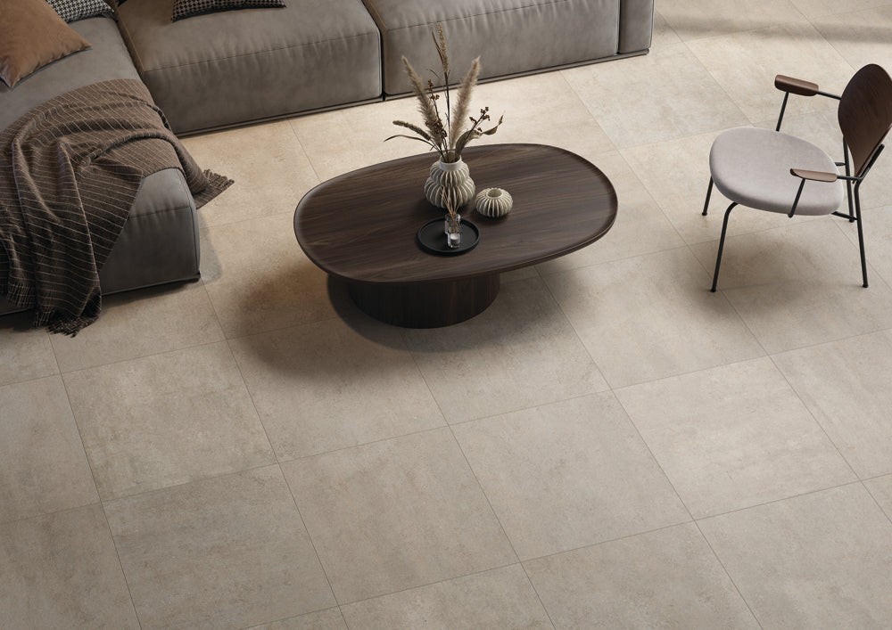 RAK Clay Stone Stone-Effect Porcelain Tile — room setting