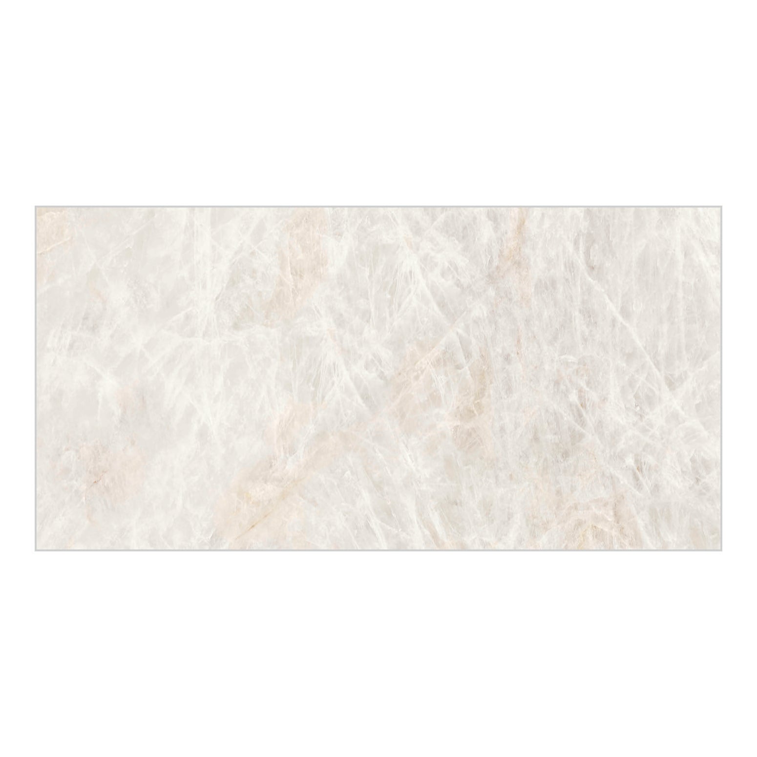 RAK Crystal White Polished Marble-Effect Porcelain Tile — tile face