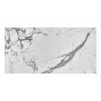 RAK Iceland White Polished Marble-Effect Porcelain Tile — tile face