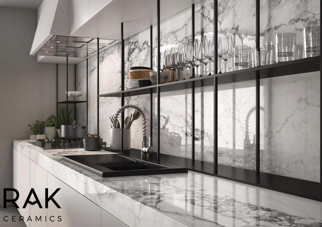RAK Medicea White Matt Marble-Effect Porcelain Slab 120x240cm — Clearance Pallet Deal