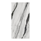 RAK Panda Marble White Polished Marble-Effect Porcelain Tile 60x120cm — Clearance Pallet Deal — tile face