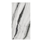 RAK Panda Marble White Polished Marble-Effect Porcelain Tile 60x120cm — Clearance Pallet Deal — tile face
