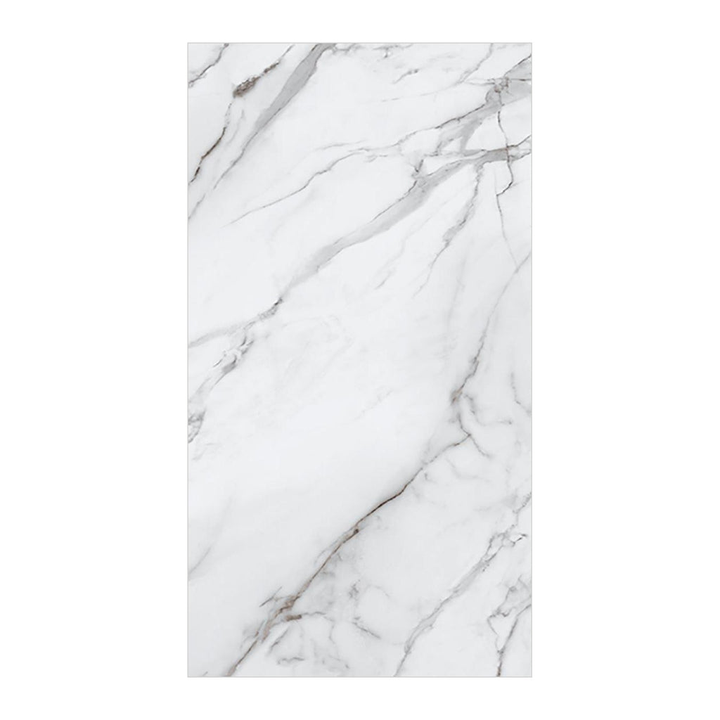 RAK Versilia White Matt Marble-Effect Porcelain Tile 120x120cm — Clearance Pallet Deal — tile face