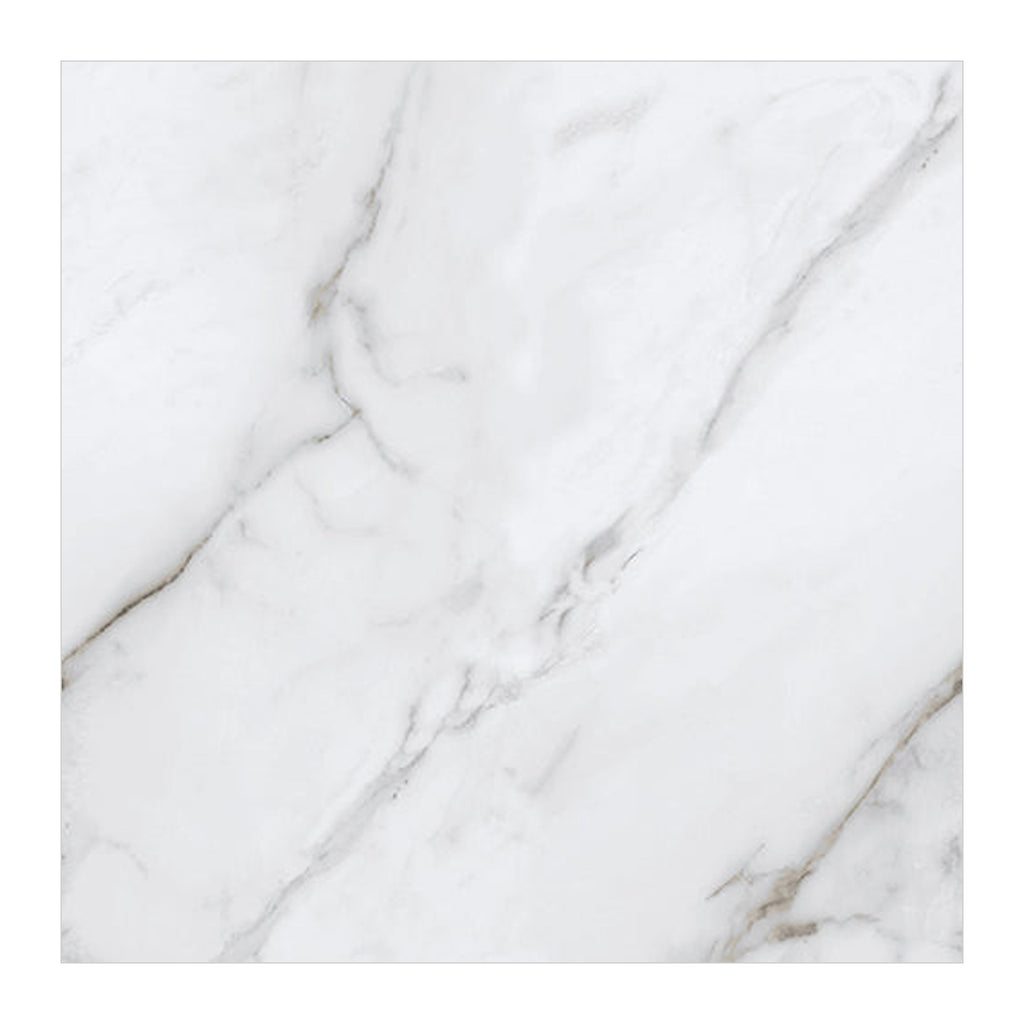 RAK Versilia White Polished Marble-Effect Porcelain Tile 60x120cm — Clearance Pallet Deal — tile face