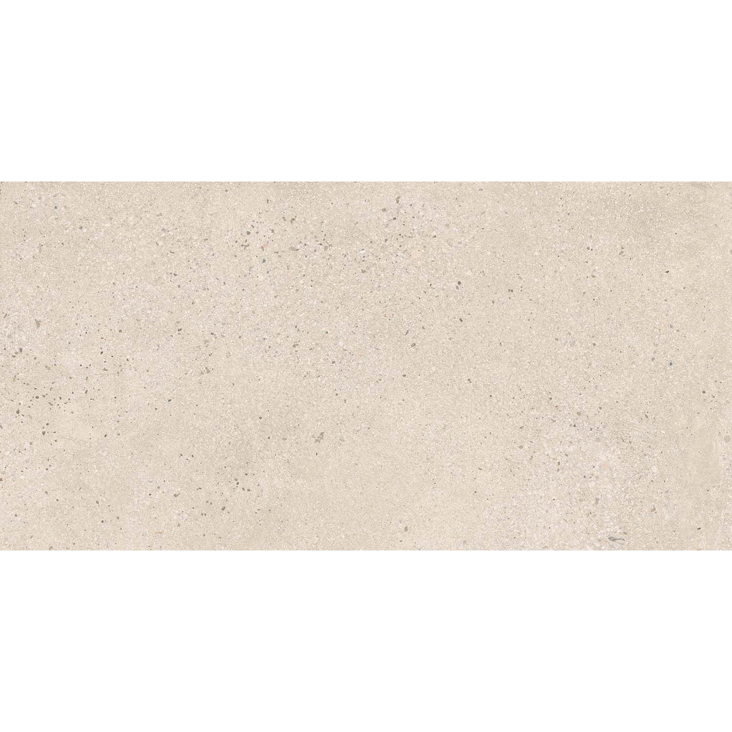 Close-up of Reverie Ivory concrete-effect porcelain tile surface texture