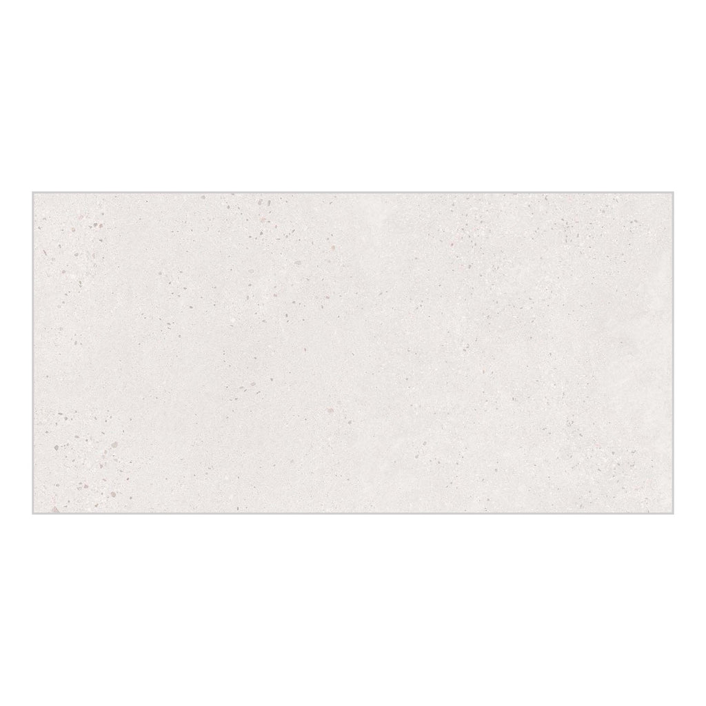 Reverie White Matt Concrete-Effect Porcelain Tile — tile face