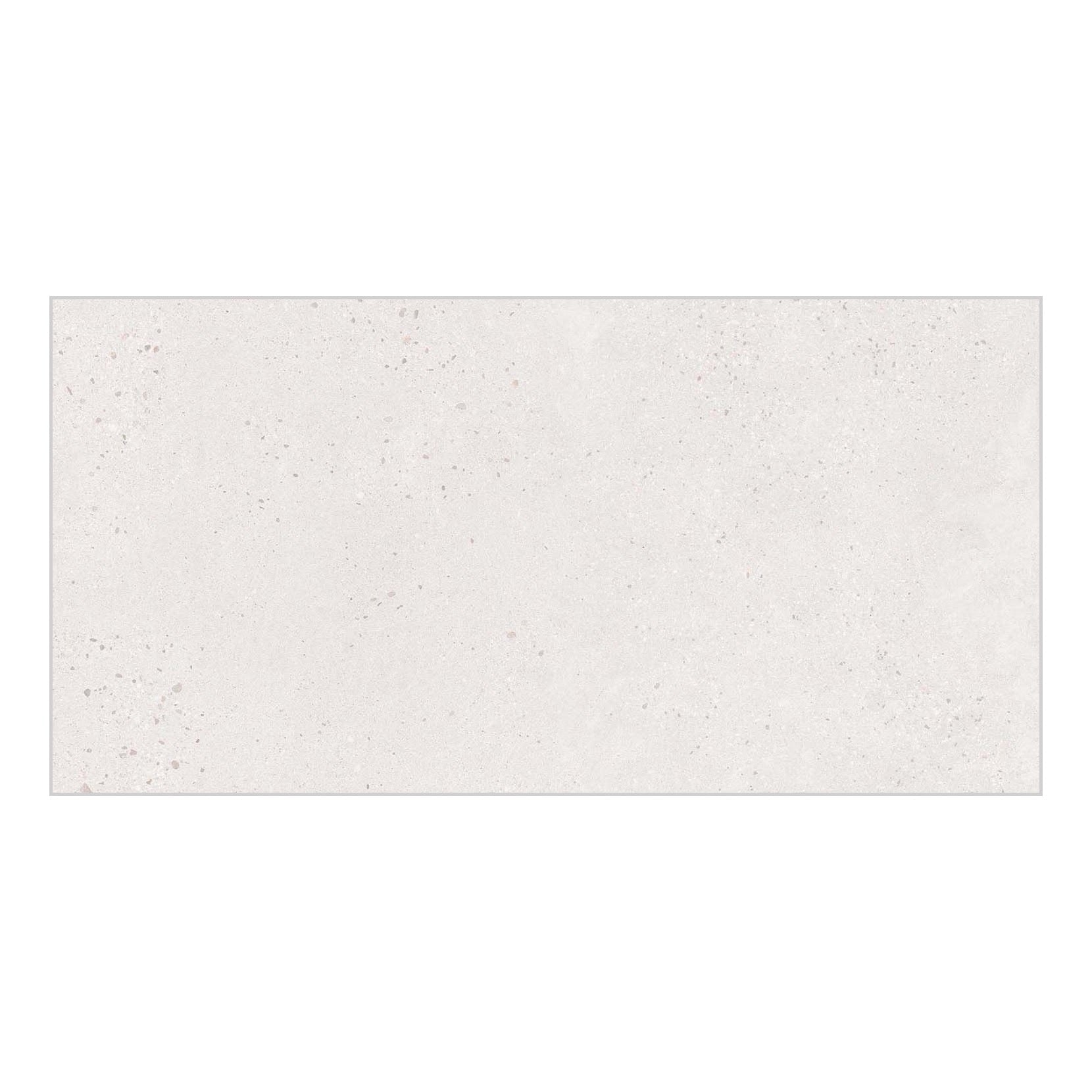Reverie White Matt Concrete-Effect Porcelain Tile — tile face