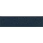 Close-up of Serene Blue Glossy Metro Wall Tile 6cm x 25cm showing smooth shiny finish and deep blue color