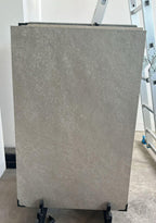 Close-up of sheffield stone effect porcelain paving slab texture