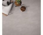 Sheffield stone outdoor porcelain paving 900x600mm laid on landscaped terrace