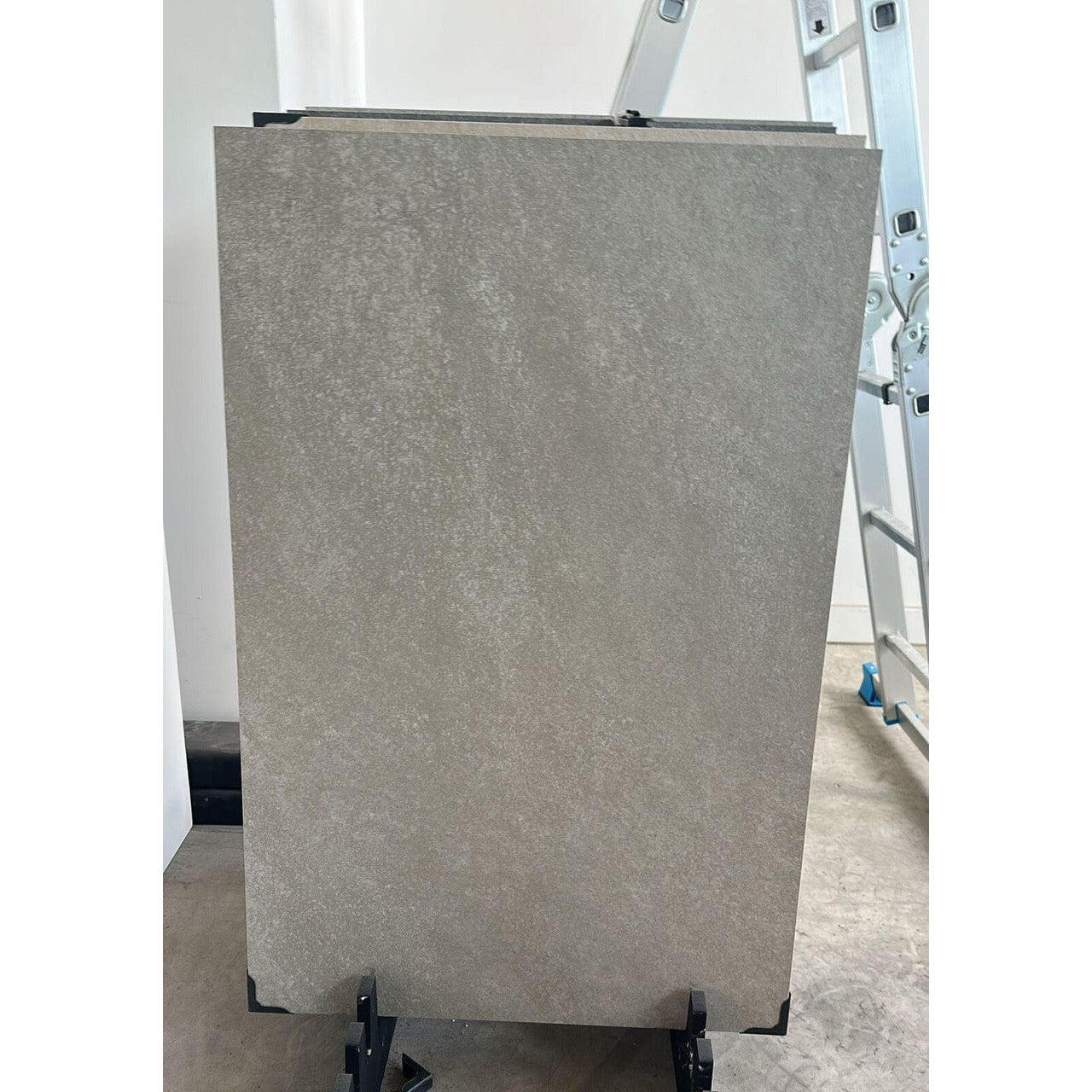 Close-up of sheffield stone effect porcelain paving slab texture