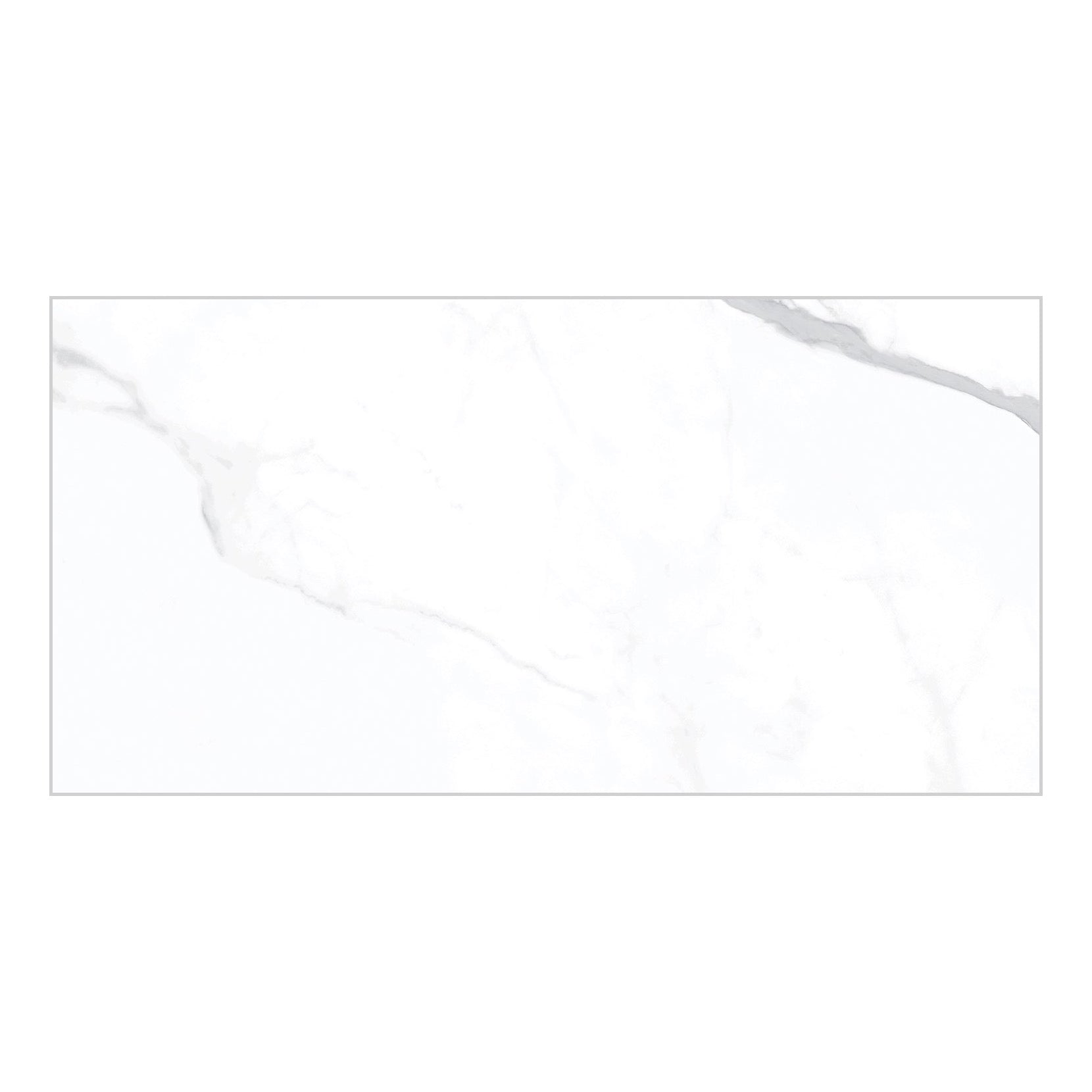 Sierra White Matt Marble-Effect Porcelain Tile — tile face