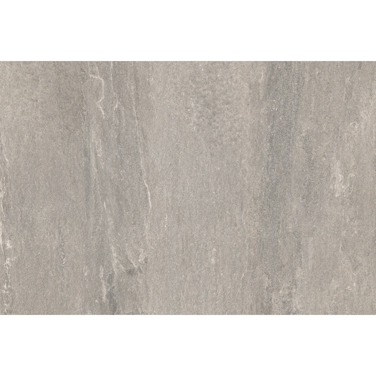 Light cool grey quartz effect porcelain paving tile face 900x600mm