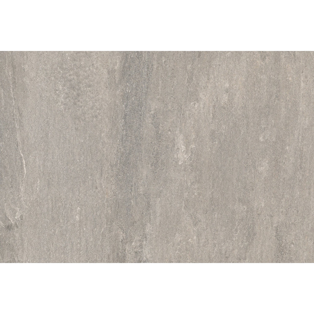 Silver grey porcelain paving tile showing soft linear movement 900x600mm