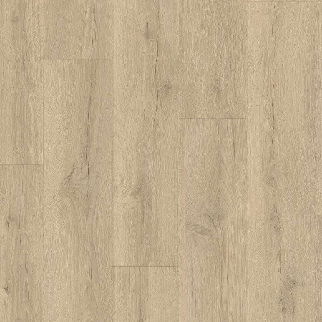 Quick-Step Classic Sandy Beige Oak CLM5791 8mm Laminate Flooring (CLM5791) - Premium Quick-Step collection featuring beige luxury vinyl tile flooring with waterproof technology and easy click-fit installation