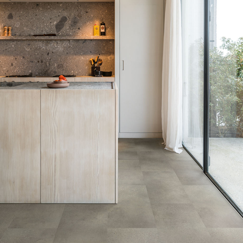 Quick-Step Alpha Vinyl Oro Concrete Rock AVSTU40234 - Premium Quick-Step collection featuring luxury vinyl tile flooring with waterproof technology and easy click-fit installation