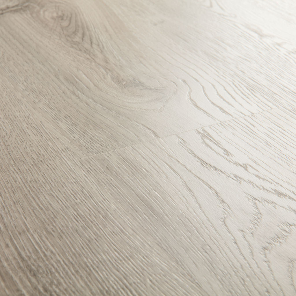 Quick-Step Eligna Newcastle Oak Grey 8mm Laminate Flooring (EL3580) - Premium Quick-Step collection featuring oak luxury vinyl tile flooring with waterproof technology and easy click-fit installation