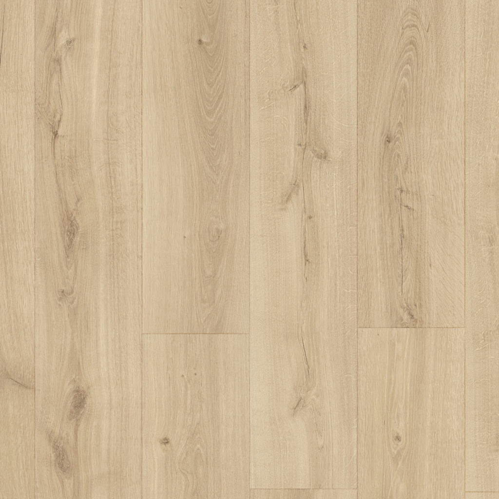 Quick‑Step Majestic Desert Oak Light Natural 9.5mm Laminate Flooring (MJ3550) - Premium Quick-Step collection featuring oak luxury vinyl tile flooring with waterproof technology and easy click-fit installation