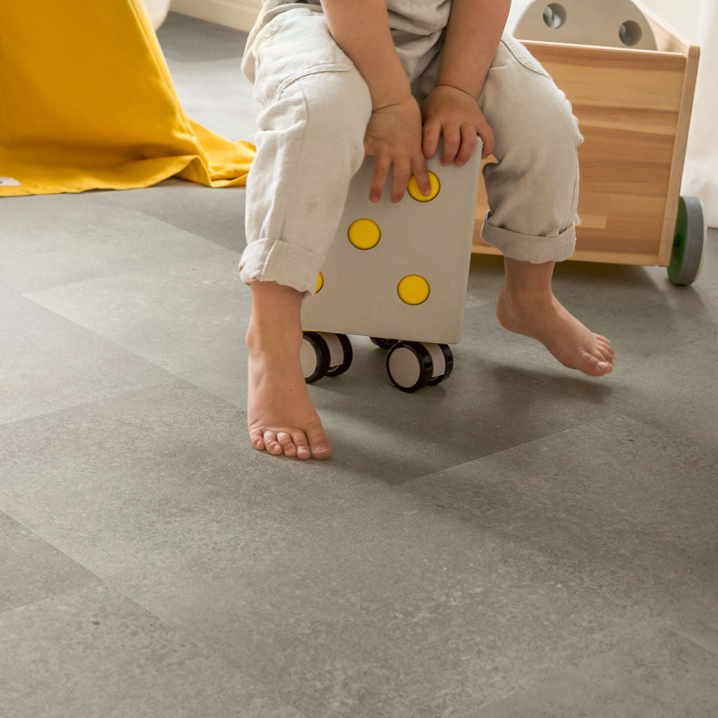 Quick-Step Alpha Vinyl Oro Concrete Rock AVSTU40234 - Premium Quick-Step collection featuring luxury vinyl tile flooring with waterproof technology and easy click-fit installation