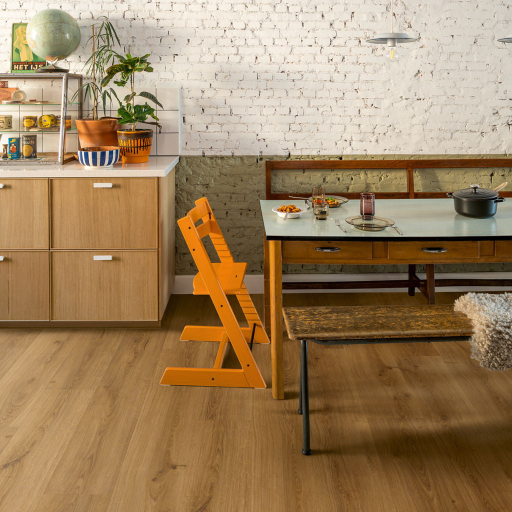Quick-Step Alpha Bloom – Botanic Caramel Oak LVT Flooring (AVMPU40315) - Premium Alpha Bloom collection featuring oak luxury vinyl tile flooring with waterproof technology and easy click-fit installation