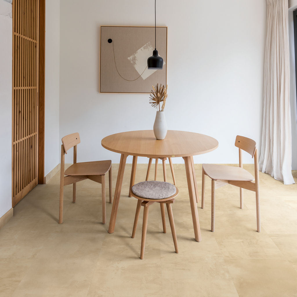 Quick‑Step Muse Sandstone MUS5489 8mm Laminate Flooring (MUS5489) - Premium Quick-Step collection featuring luxury vinyl tile flooring with waterproof technology and easy click-fit installation