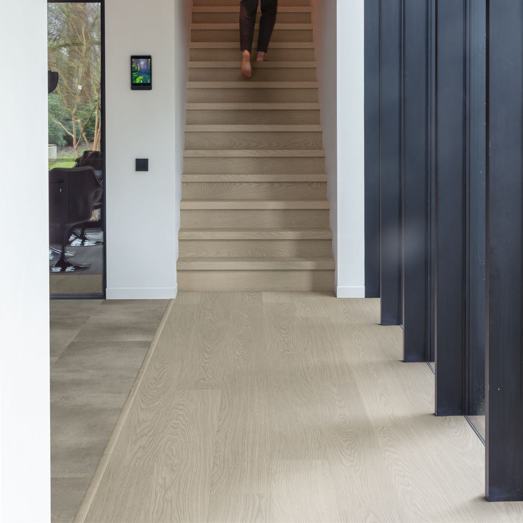 Quick-Step Alpha Vinyl Blos – Chia Oak Rigid Vinyl Flooring (AVSPU40280) - Premium Quick-Step collection featuring oak luxury vinyl tile flooring with waterproof technology and easy click-fit installation