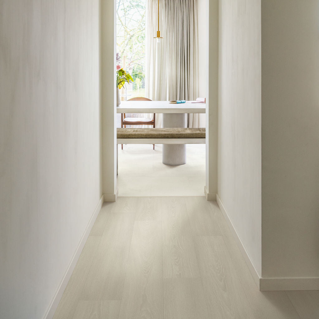 Quick-Step Capture White Premium Oak SIG4757 9mm Laminate Flooring (SIG4757) - Premium Quick-Step collection featuring white luxury vinyl tile flooring with waterproof technology and easy click-fit installation