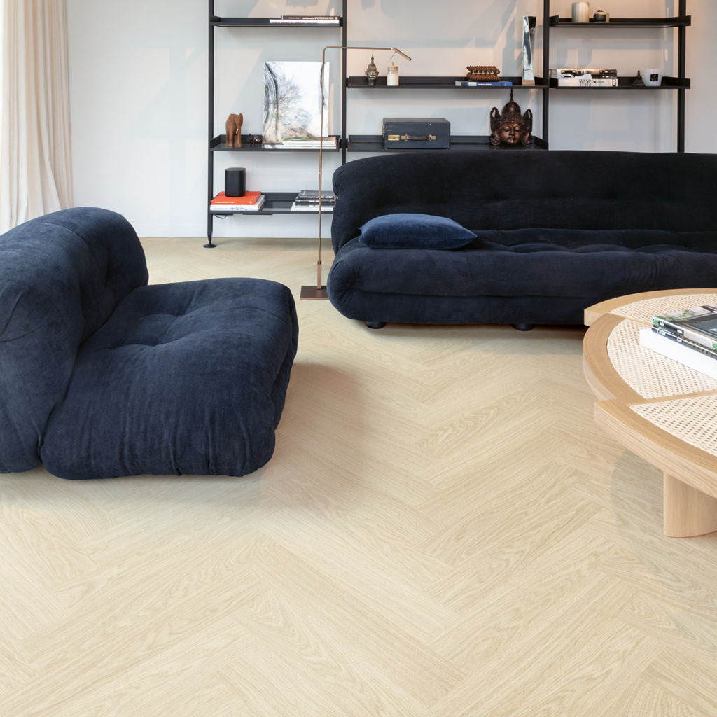 Quick-Step Alpha Vinyl Ciro Pure Oak Polar AVHBU40361 - Premium Quick-Step collection featuring oak luxury vinyl tile flooring with waterproof technology and easy click-fit installation